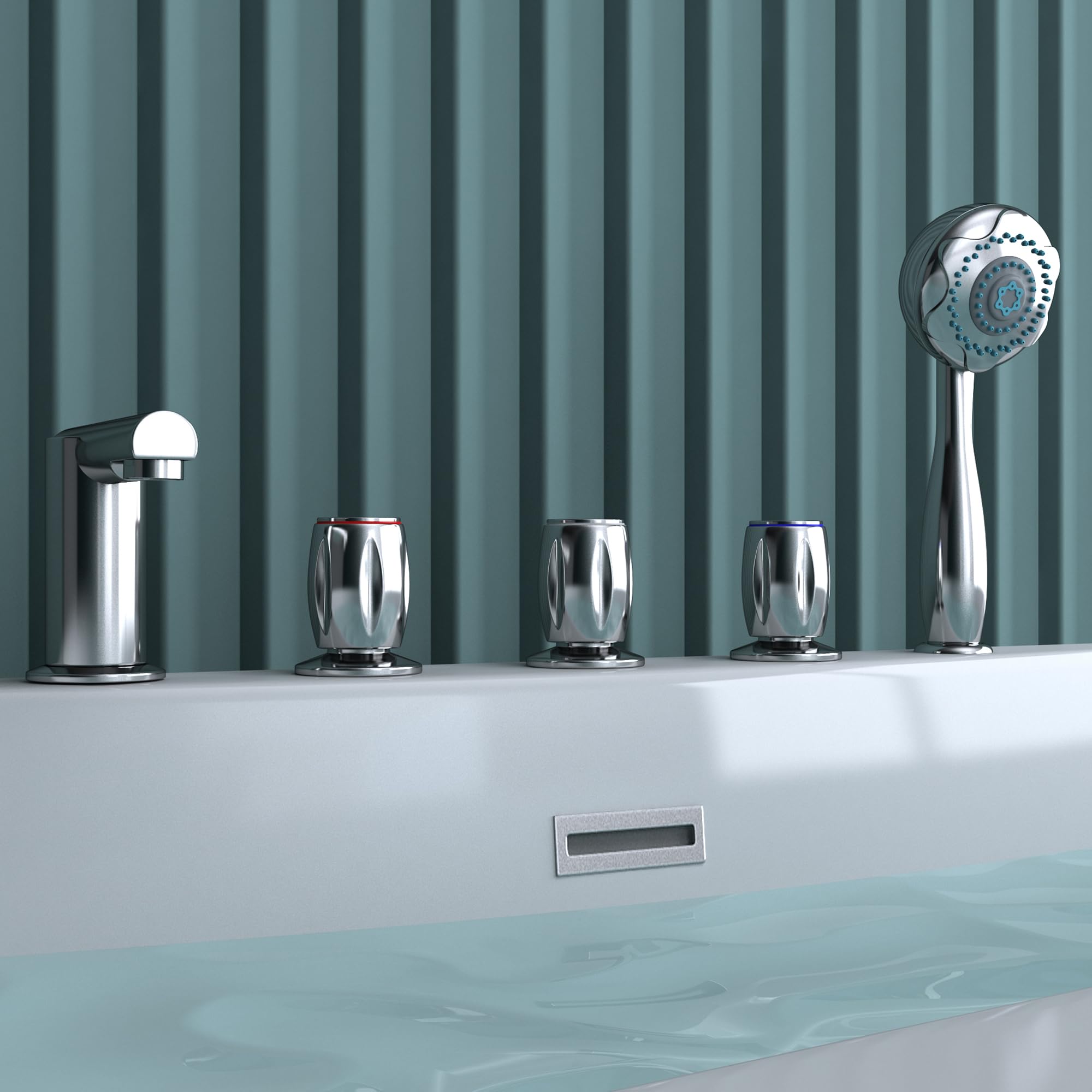 doporro Baignoire Îlot Ovale Baignoire Autoportante 170cm Acrylique Blanc | 170x80x63cm, avec Bonde et Robinetterie pour Salle de Bain, Vicenza602S
