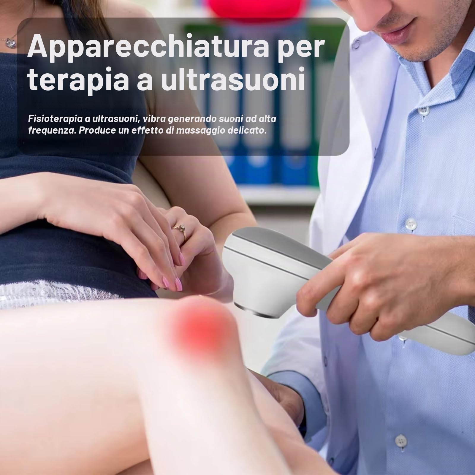 Macchina per Terapia ad Ultrasuoni,Macchina per Fisioterapia Ad Ultrasuoni 1,05 Mhz Portatile, Allevia Dolori Muscolari Articolari, Ingranaggi di Regolazione a 5 Livelli Massaggiatore