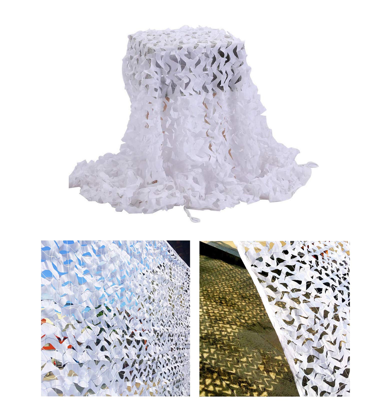 Filet de camouflage blanc militaire renforcé 150D haute densité 3x4m - 8