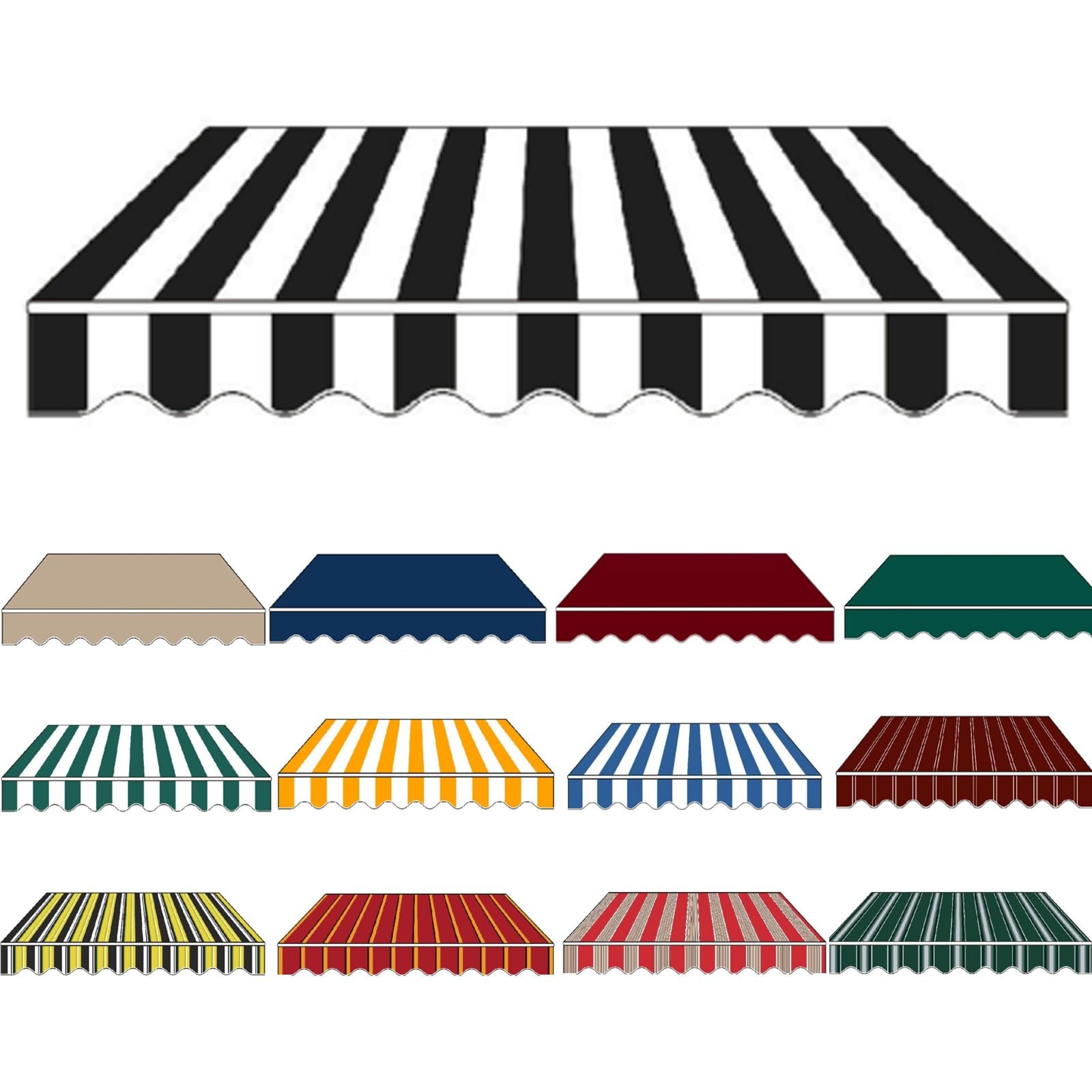 Mshgsku Retractable Awning Replacement Fabricdurableoxford Tarpaulin For Patio Sunshade (13X11 Ft) Weatherresistant Canvas Cover