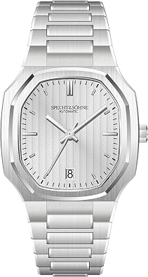 Specht & Sohne Automatic Watches for Men Japanese Miyota 8215 Mechanical Movement, 37MM Stainless Steel Business Watch with Sapphire Crystal, Mens Wristwatch 50M Waterproof