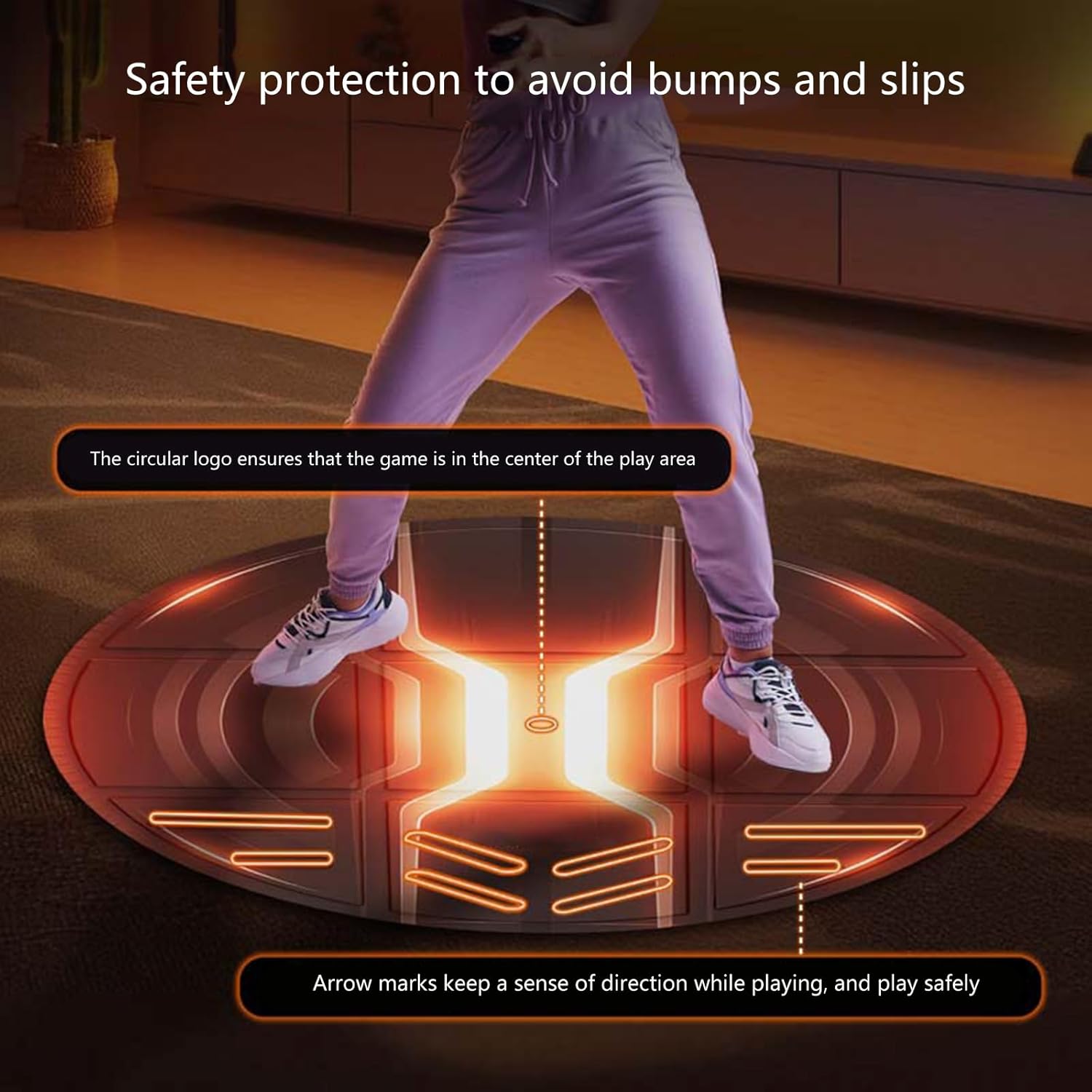 PSVR2 バーチャル リアリティ アクティビティ用の高度な吸音マット 安全で快適なワークアウト カーペット