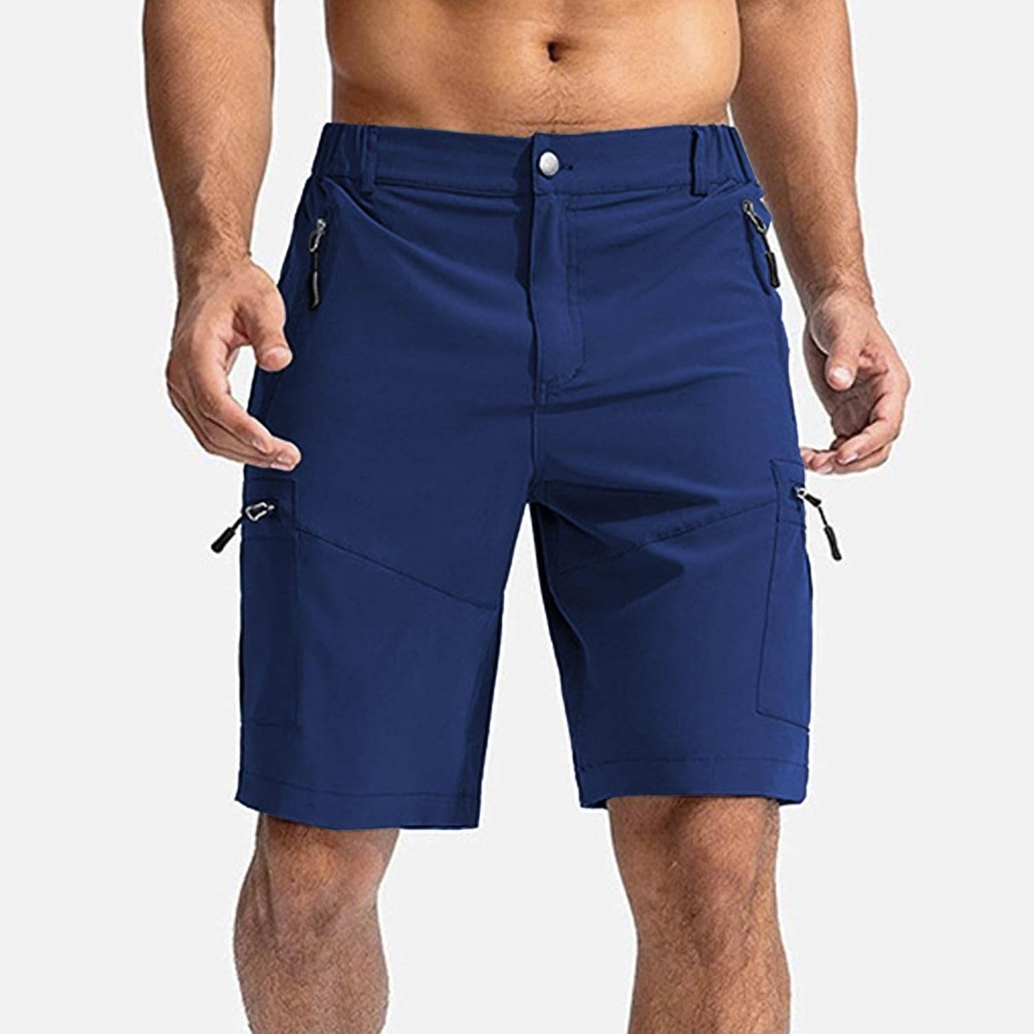 Maiyifu-GJ Men's Casual Athletic Running Shorts Lightweight Quick-Drying Hiking Shorts Elastic Waist Gym Workout Short Pants