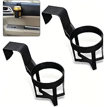 2 PCS Car Hanging Cup Holders, Multi-function Window Mount for Water Bottle Phone Key, PC Anti-spill Portable Seat Armrest Gap Insert Holder, Storage Accessory for Most Cars Black
