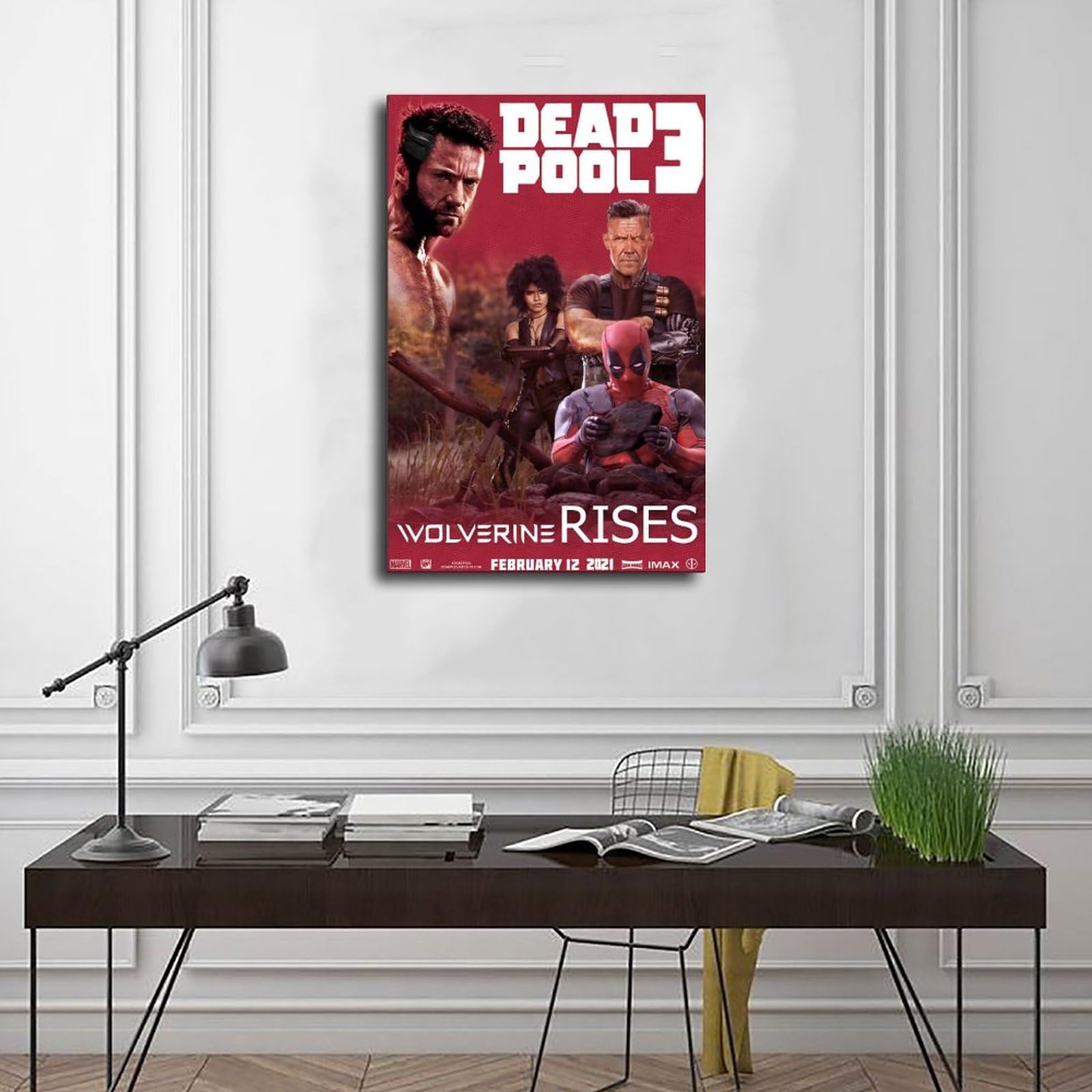 THNIKK Poster Deadpool Su Tela - Stampa Artistica Supereroi 30x45 Cm, Senza Cornice, Decorazione Parete