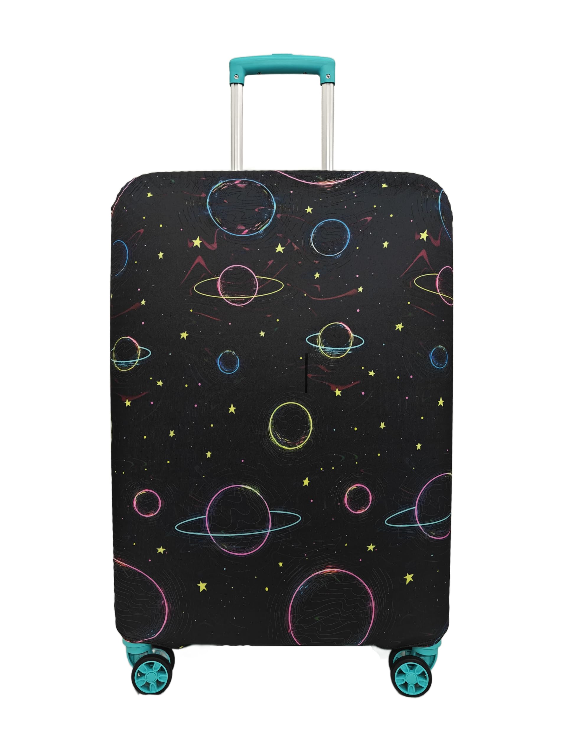 Vibrant Printed Suitcase Luggage Cover – Stretchable, Tear-Resistant & Full-Protection Trolley Bag Sleeve with Anti-Dust, Anti-Scratch & Secure Bottom Fastening (New Universe-L)-image-11