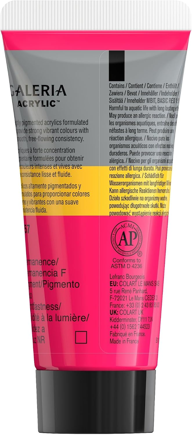 Winsor & Newton Galeria Acrylic Paint, 6 x 20ml (0.7-oz) Tube Fluorescent Paint Set