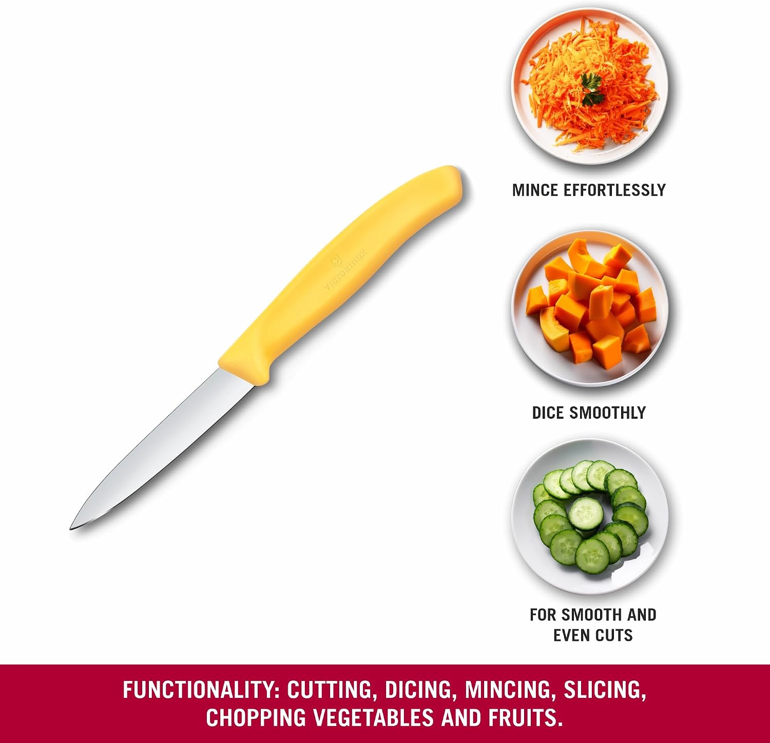 Victorinox Swiss Classic 3 Inch Straight Edge Paring Knife - Yellow