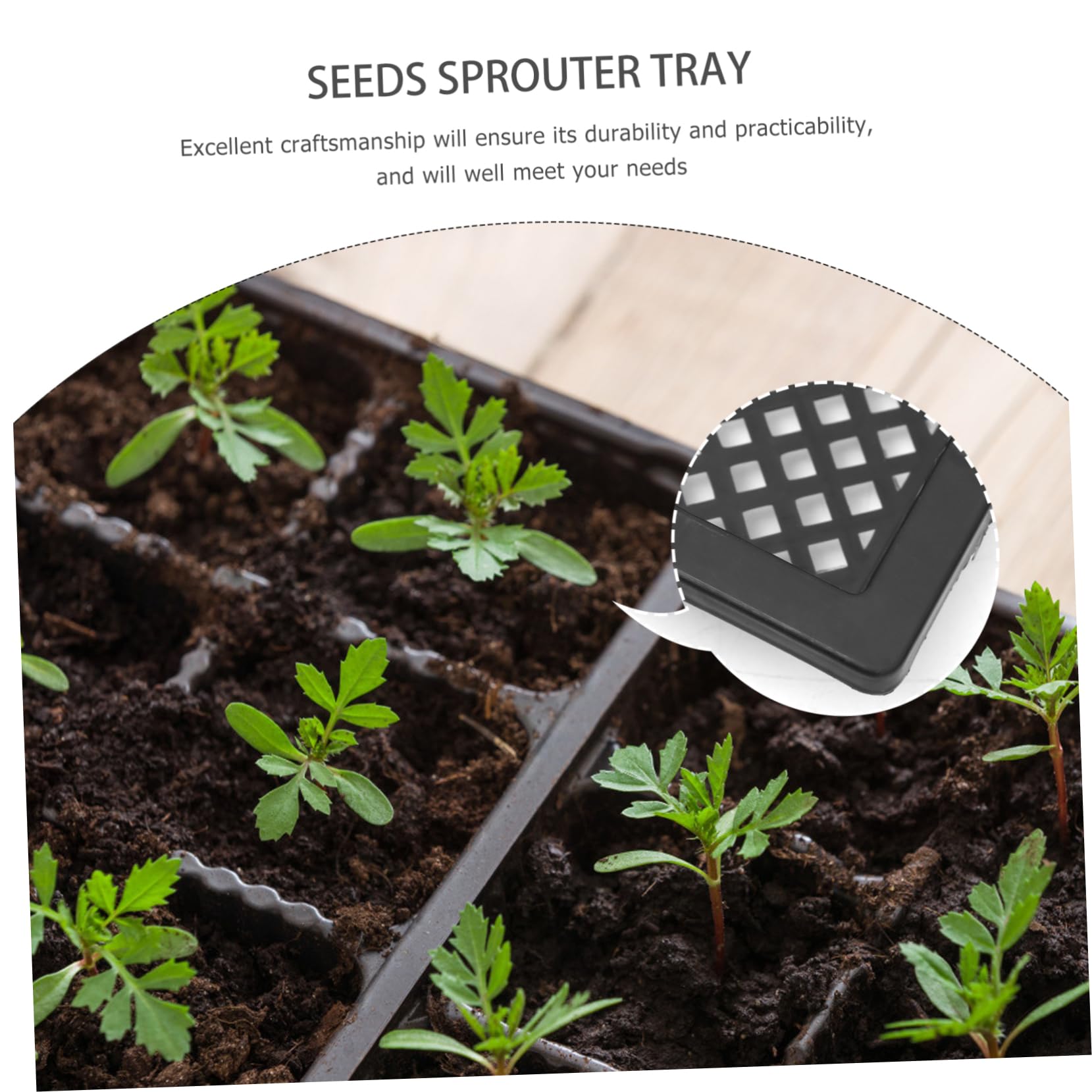 5pièces Plateau De Culture Hydroponique Lot de Trays De Jardinière Contenants De Plantation Pratiques pour Germination De Plantes Et Cultures à Domicile