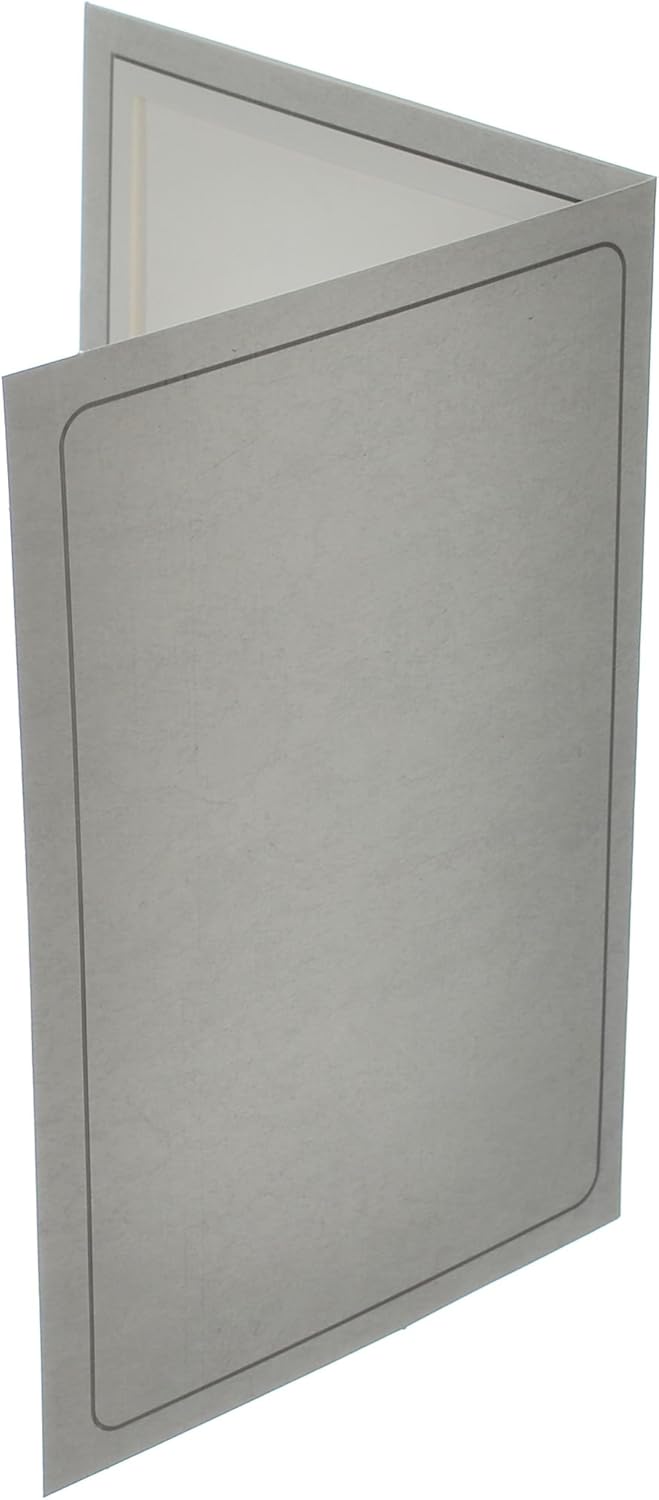 Briyar Cardboard Photo Folder Frame for 4x6 inch Pictures, Marble Gray (50 Pack)