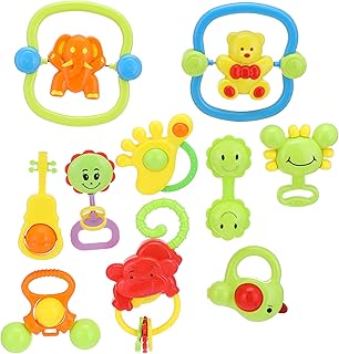 مجموعة شخشيخات بأشكال متعددة من تشكيلة راتلز من كيس