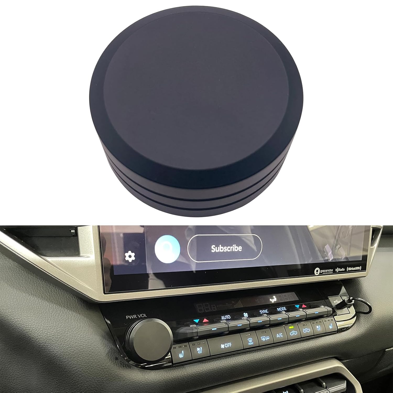 Upgrade Aluminum Display Radio Volume Knob Power Control Switch Fit for Toyota Tundra & Sequoia 2022 2023 2024 2025 14 Inch Display - The Central Pillar Will not Break - Overall Metal