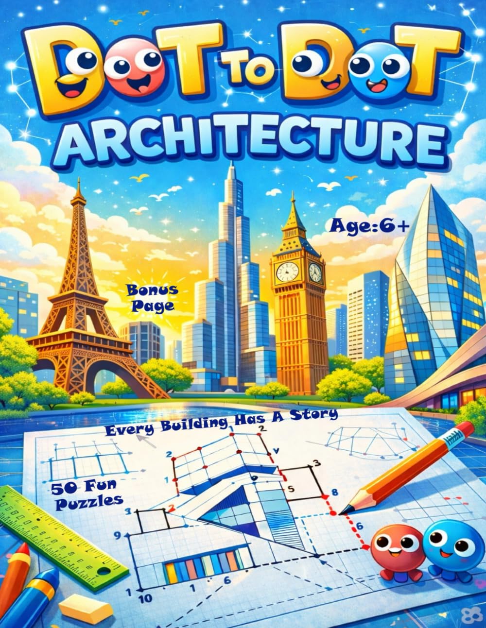 Dot-To-Dot Architecture: Discover Famous Buildings While Boosting Focus, Counting, and Creativity