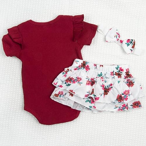 Miniatura 2 de Accesorios para muñecas Reborn de bebé, 3 piezas, trajes rojos para muñecas recién nacidas de 22 a 24 pulgadas