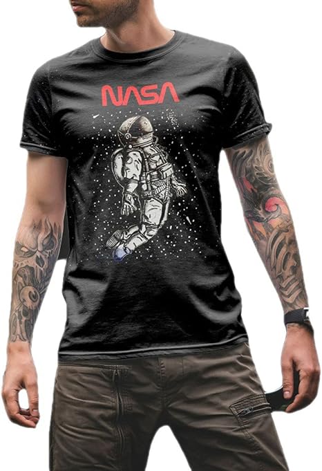 Amazon Co Jp Tシャツ メンズ 半袖 Nasa メンズ半袖tシャツ ポリエステル クルーネック T シャツ メンズ 柄物 Multicolor 4xl 服 ファッション小物