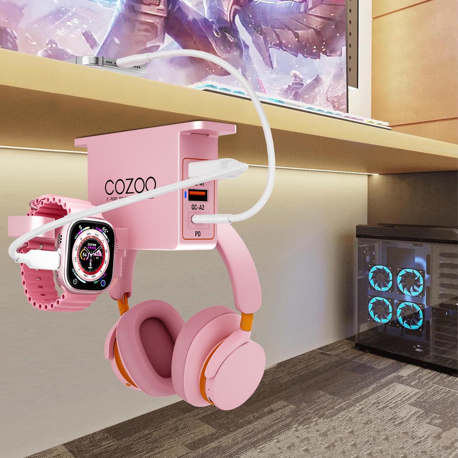 Amazon.co.jp: cozoo デスクヘッドホンホルダーフックヘッドセット