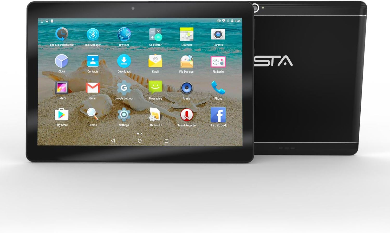 10.1 Inch Tablet PC Metal BEISTA Android 5.1 Quad Core 2GB RAM 16GB ROM Dual SIM Dual Camera Wifi Bluetooth GPS (Golden)