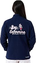 Nurse is Love Women's Fleece Jacket for Nurses – Women's Sweatshirts without Hood, Winter Fleece Lining Double Pocket and Zip Easy to Wash | Ideal for Gifts Nurse Original
