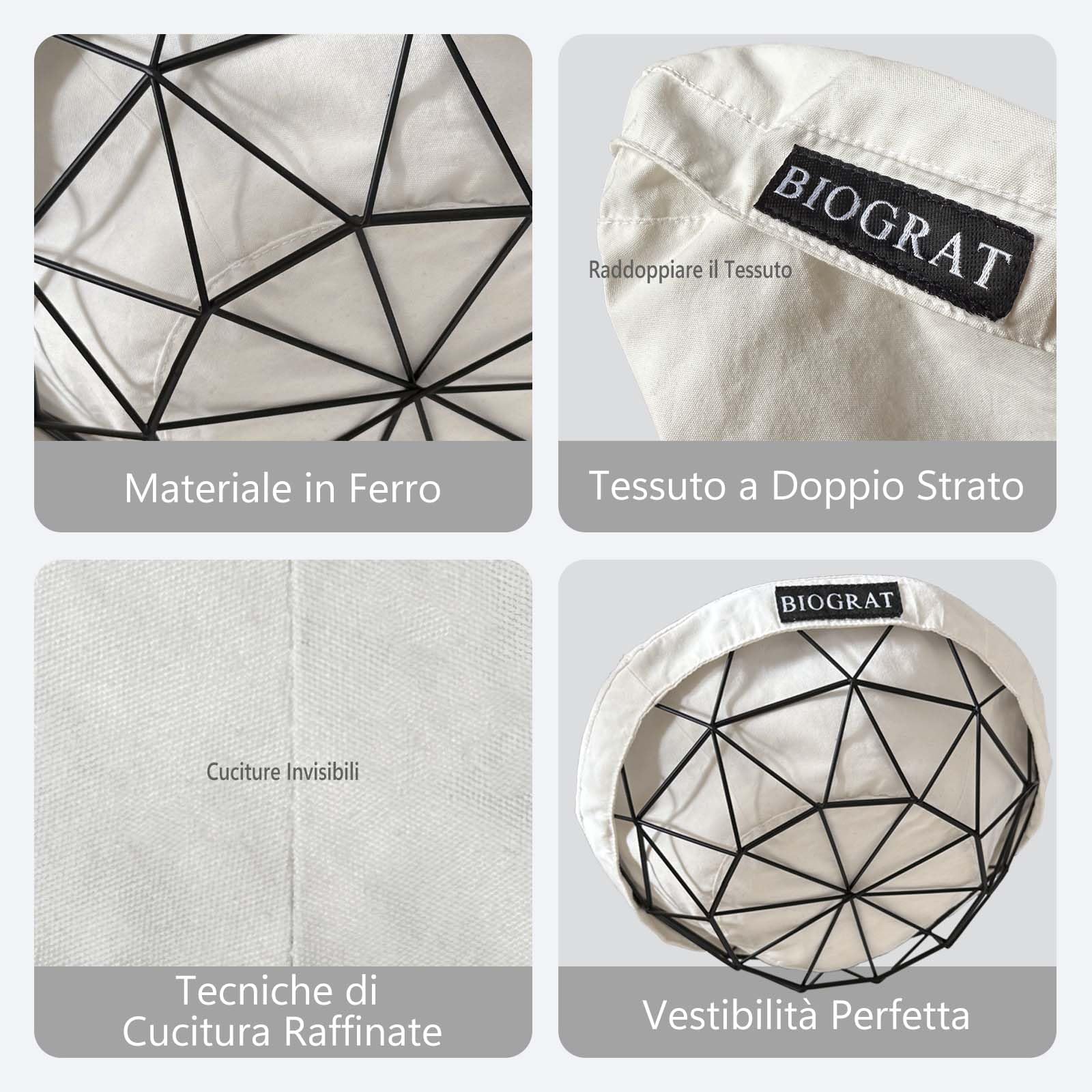 Cestino Pane da Tavola Moderno Design in Acciaio con Tessuto, Ø 26,5 cm Centrotavola Portafrutta Fruttiere del Ristorante e Cucine, 1 Pz