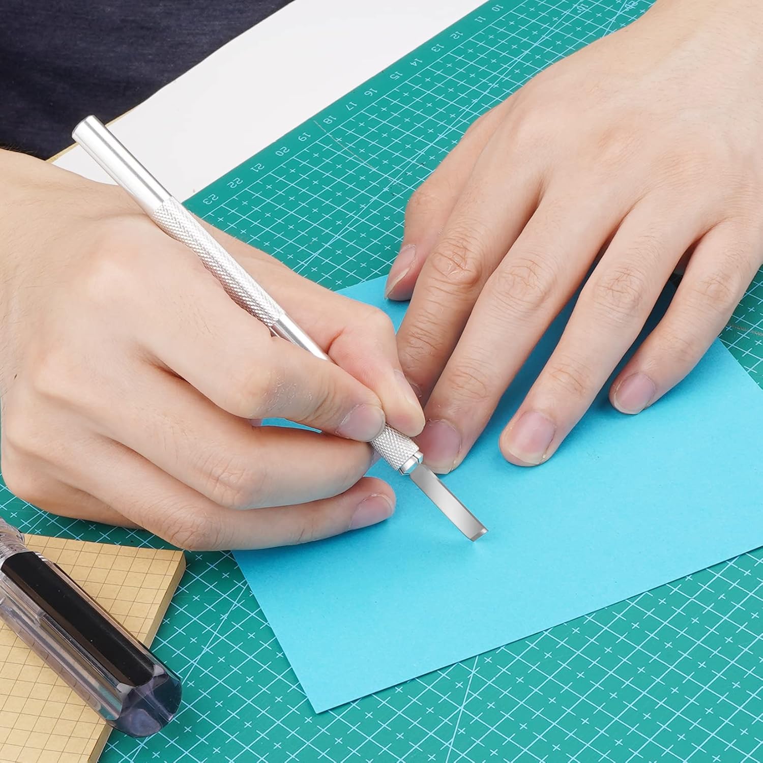 DIYSELF Hobby Knife Kit 40 Extra Knife Blades with 150 PCS #17 Exacto Knife Blades, Craft Knife for Art, Scrapbooking, Stencil : Arts, Crafts & Sewing