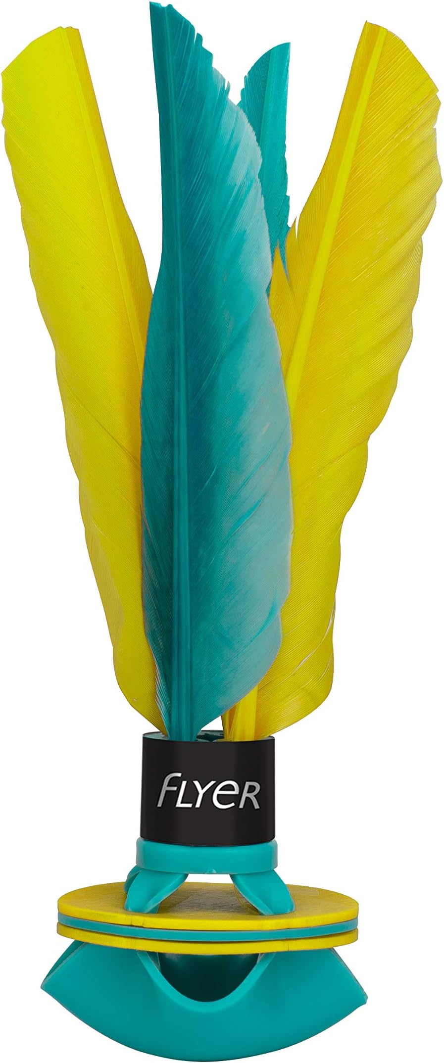 WabobaFlyer Soft Rubber Shuttlecock, Mint Green/Yellow