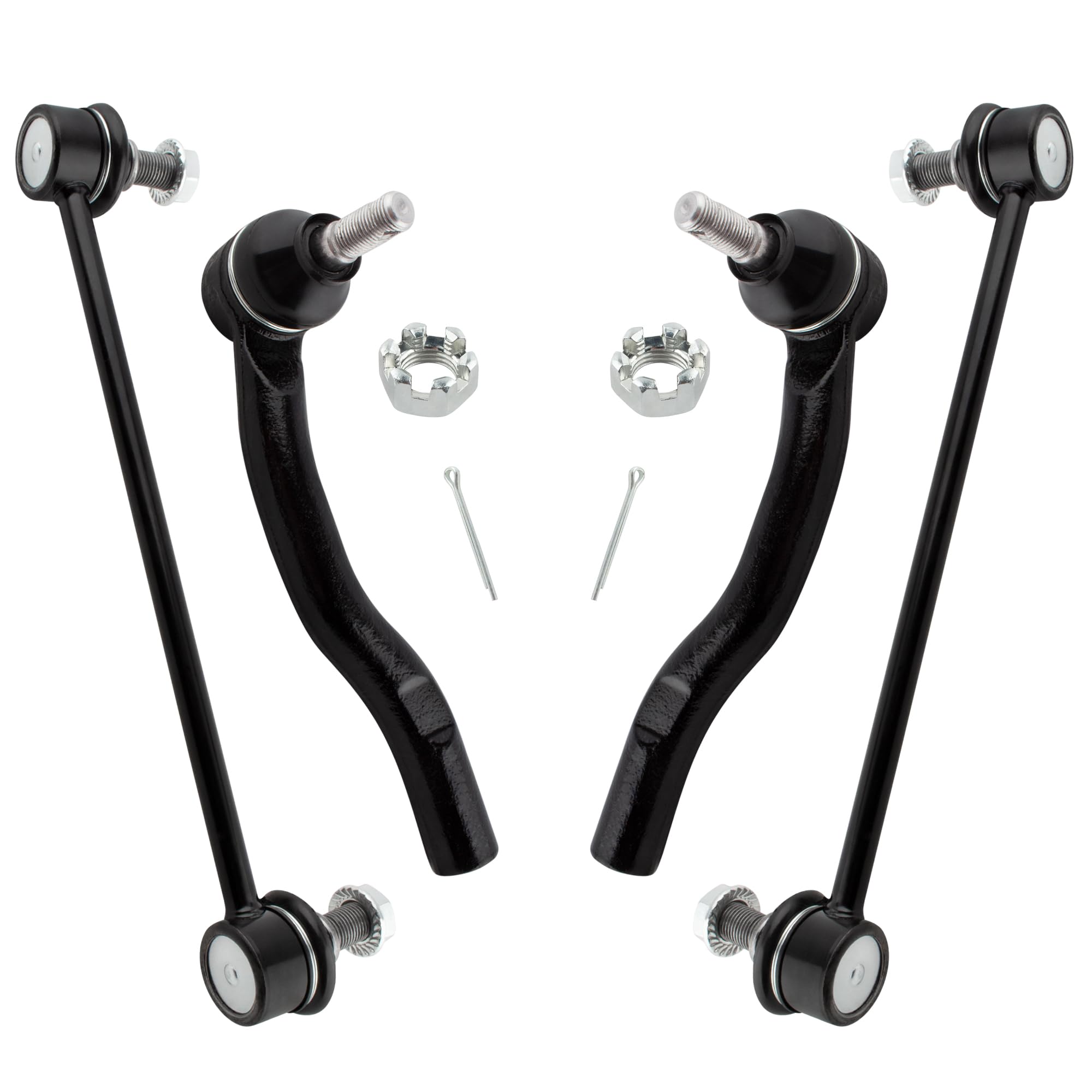 BOXI 4pcs Front Sway Bar End Links Outer Tie Rods Fit for