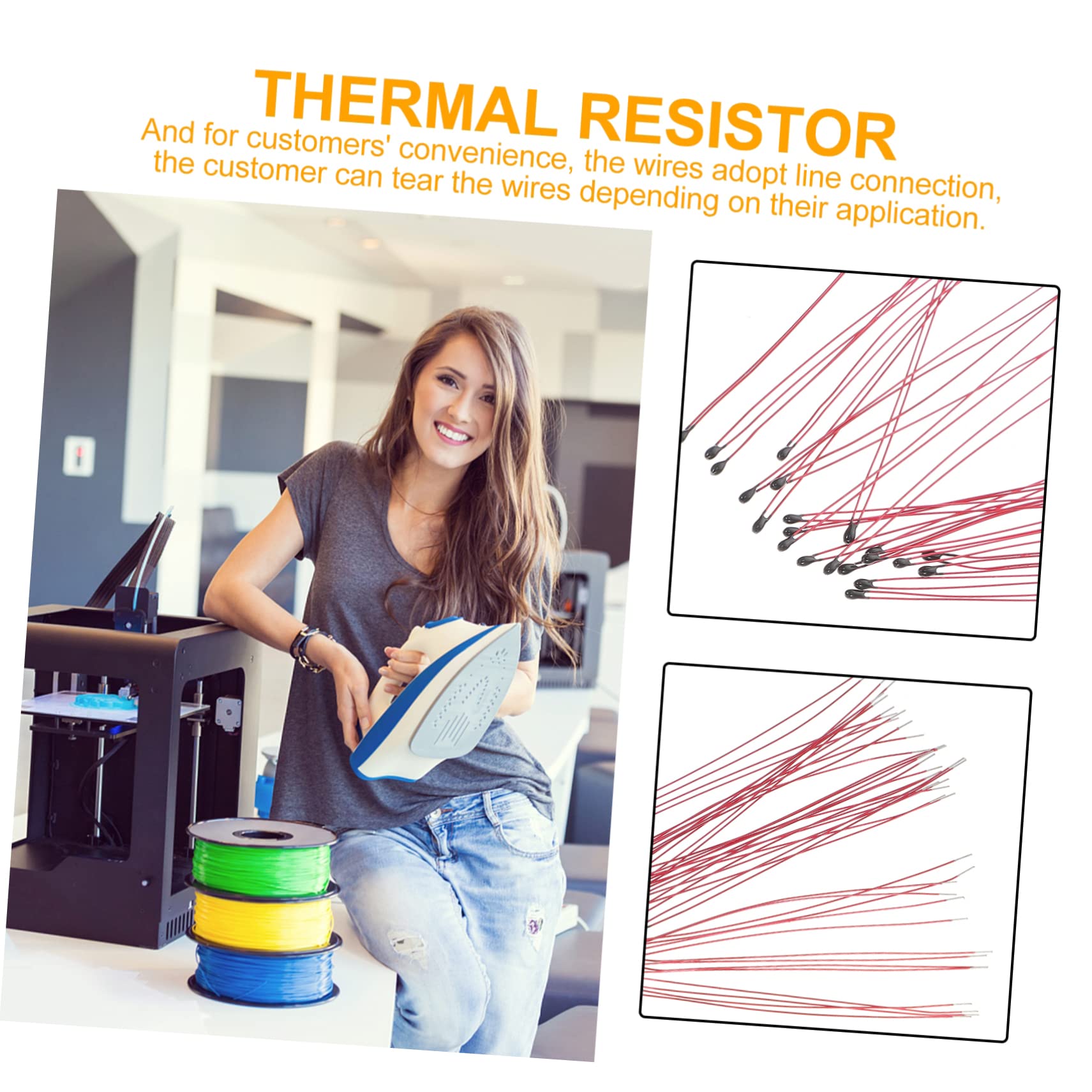 Alipis 5 Ensembles Thermistor Ntc Résistances À Coefficient De Température Pour Remplacement De Capteurs De Température 100 Pièces * 5