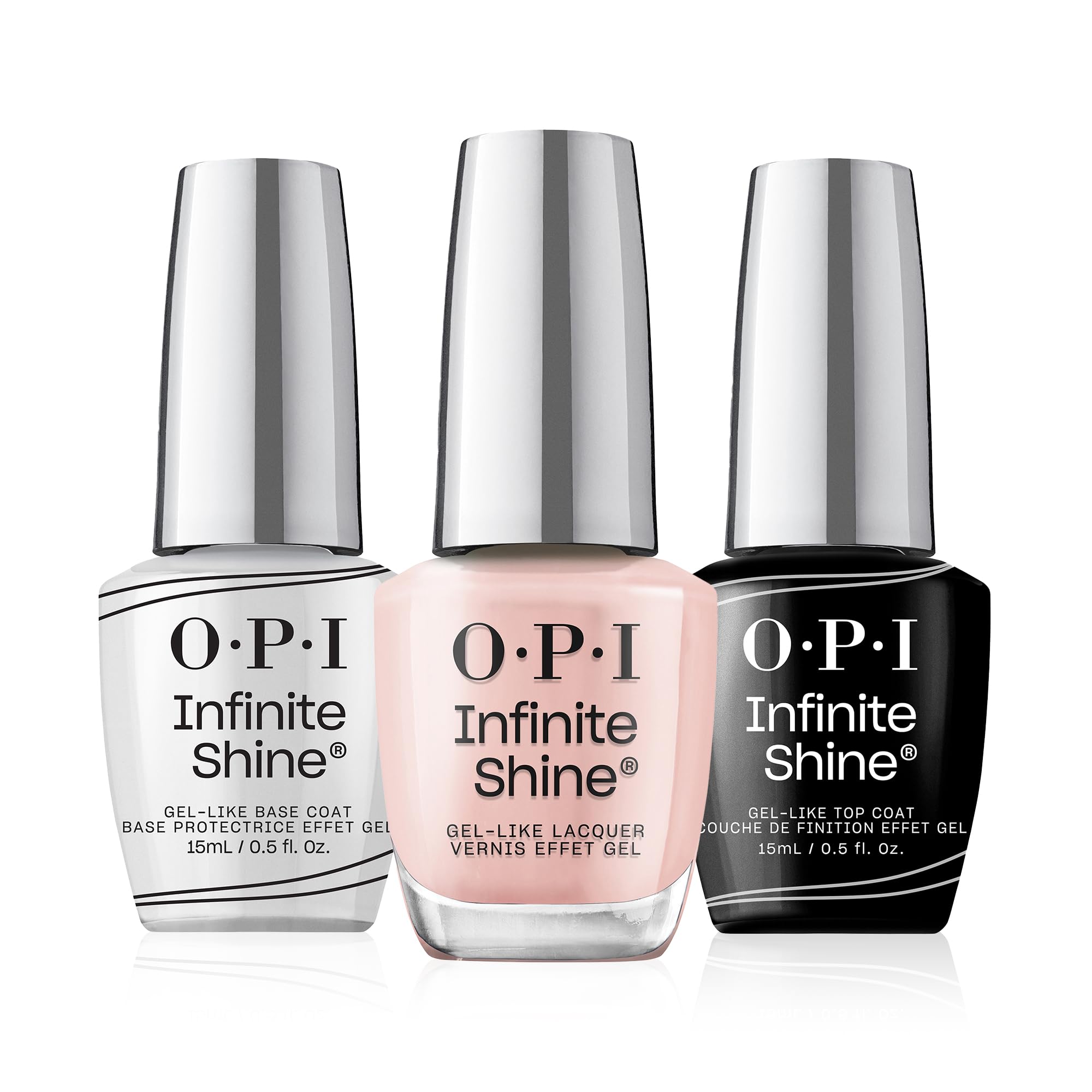 OPI Infinite Shine - Bubble Bath + Base & Top Coat - Esmalte de uñas de larga duración - 3 x 15ml