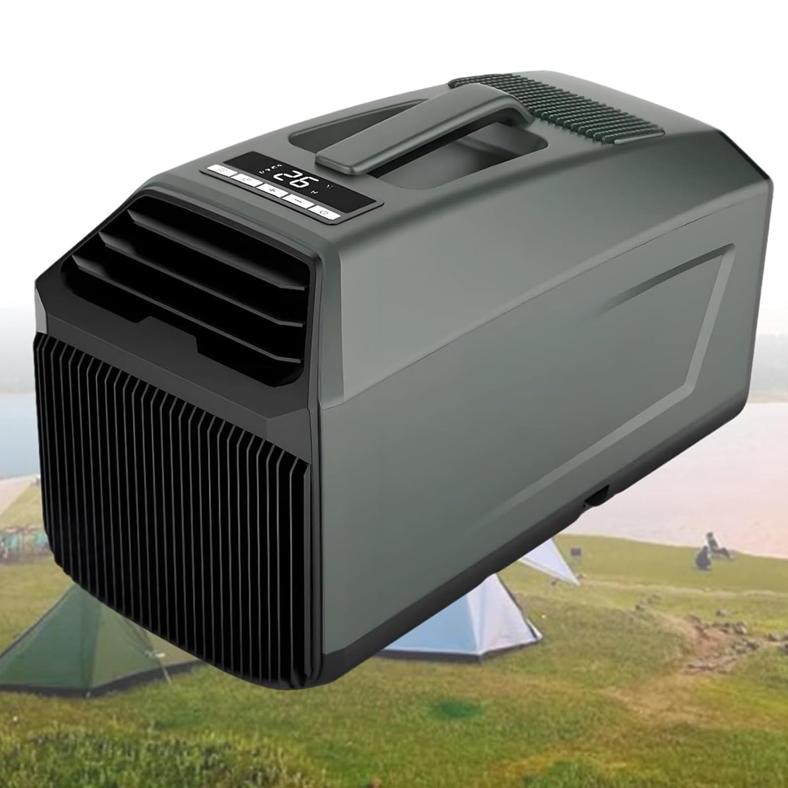 ZenSeFarin Portable Tent Air Conditioner, 4-in-1 Camping Tent Air Conditioners, Cools up to 86 sq ft, with Timer, Low Noise for RV, Truck Cabins Outdoor 1500W-DarkGreen