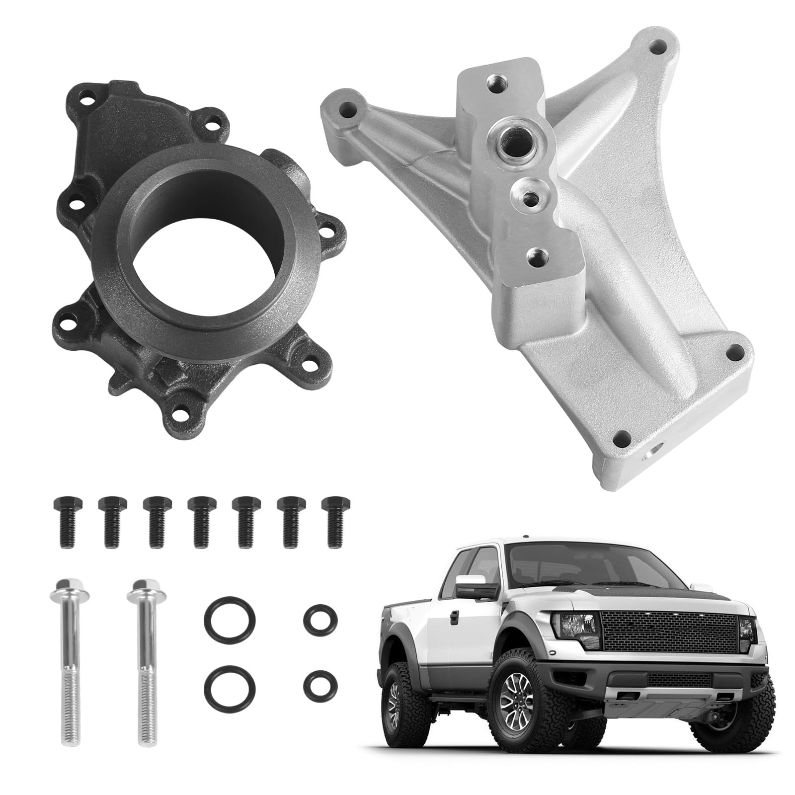 Update 7.3 Powerstroke Turbo Pedestal & Exhaust Housing Compatible with 1999.5-2003 Ford 7.3L Diesel Powerstroke Diesel Turbo — 7.3 Powerstroke Accessories Replaces 702670-0002, 7026700002