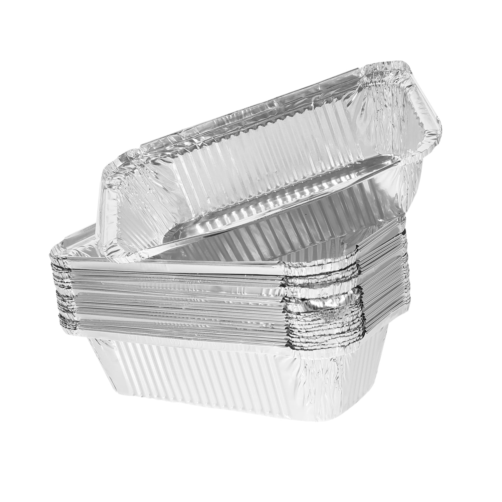 Unomor 25 Pack Aluminum Foil Lunch Boxes Multi-use Tin Foil Pans Lightweight for Easy Storage Carry