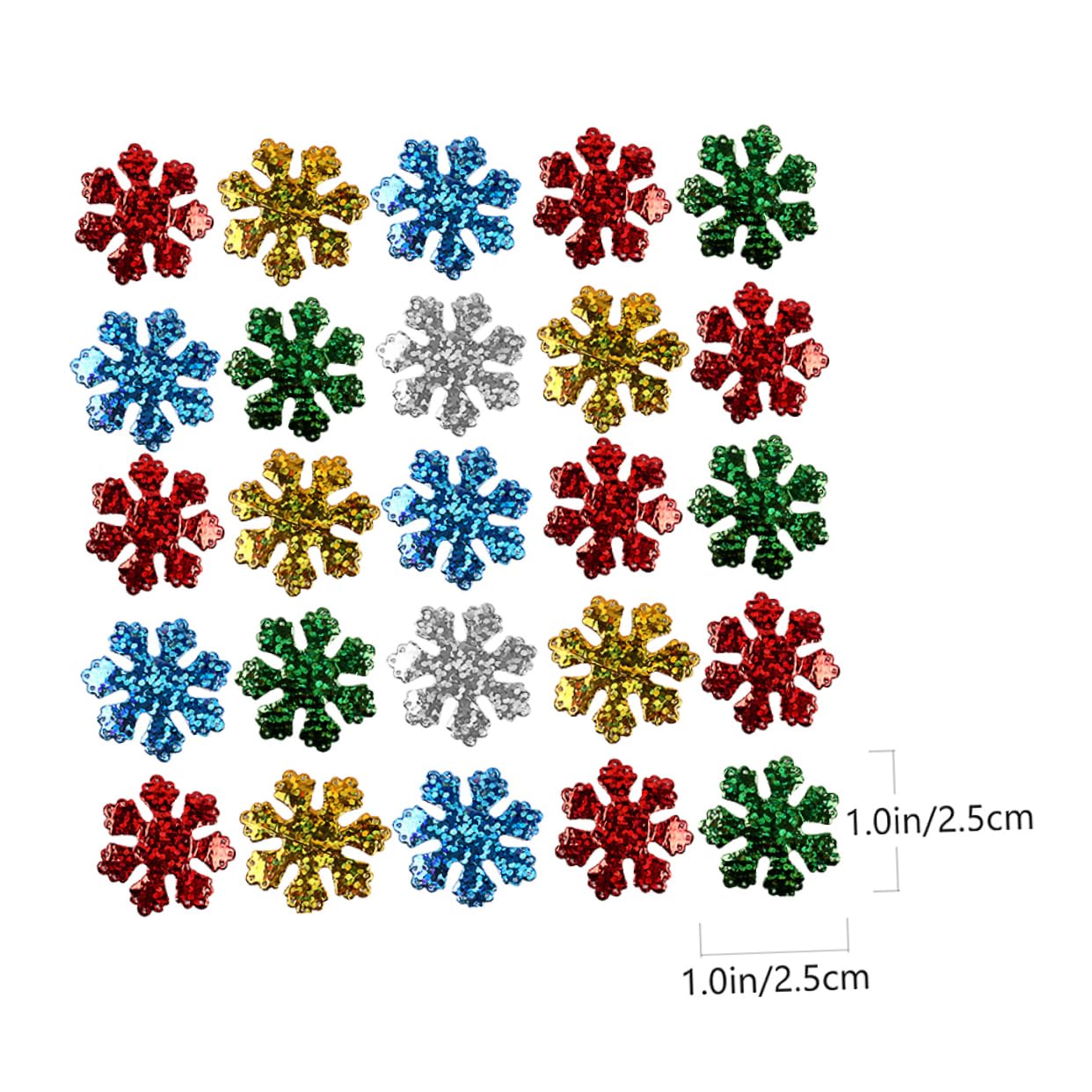 CIMAXIC Mini Snowflakes Decals 200pcs Christmas Snowflake Decorations Elegant Xmas