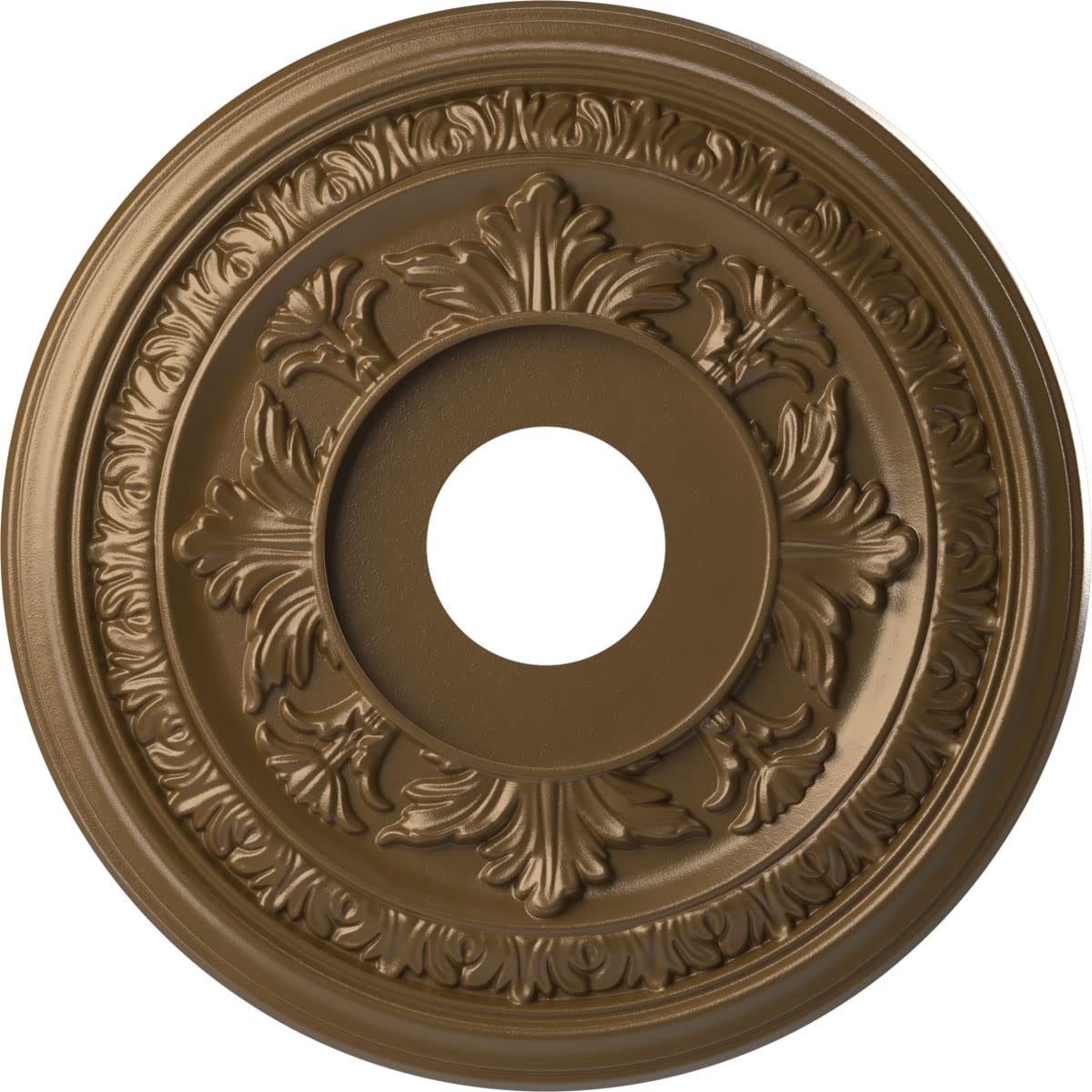 Ekena Millwork CMP16BACCB Baltimore Thermoformed PVC Ceiling Medallion (Fits Canopies up to 6 1/2"), 16"OD x 3 1/2"ID x 1"P, Metallic Champagne Bronze