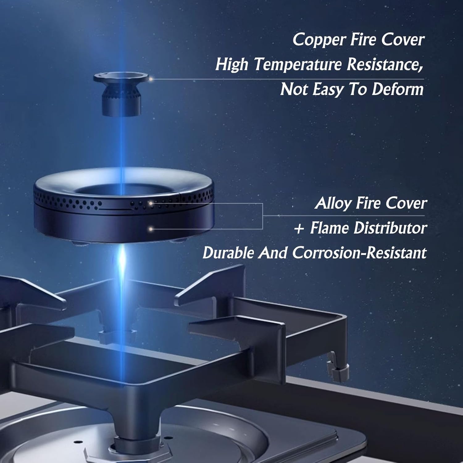 NIKKHO Gas Stove,Fire Power 5.2KW/17742.4BTU,Desktop/Embedded Gas Cooktop,Suitable for Home and Commercial Use Cooktop,NG/LPG Convertible Burner (Color : LPG), 54768