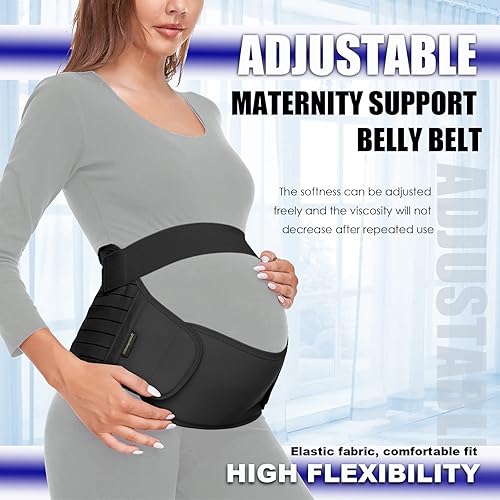 Miniatura 3 de ChongErfei Maternity Belt, Pregnancy 3 in 1 Support Belt for BackPelvicHip Pain, Maternity Band Belly Support for Pregnancy Belly Support Band (L
