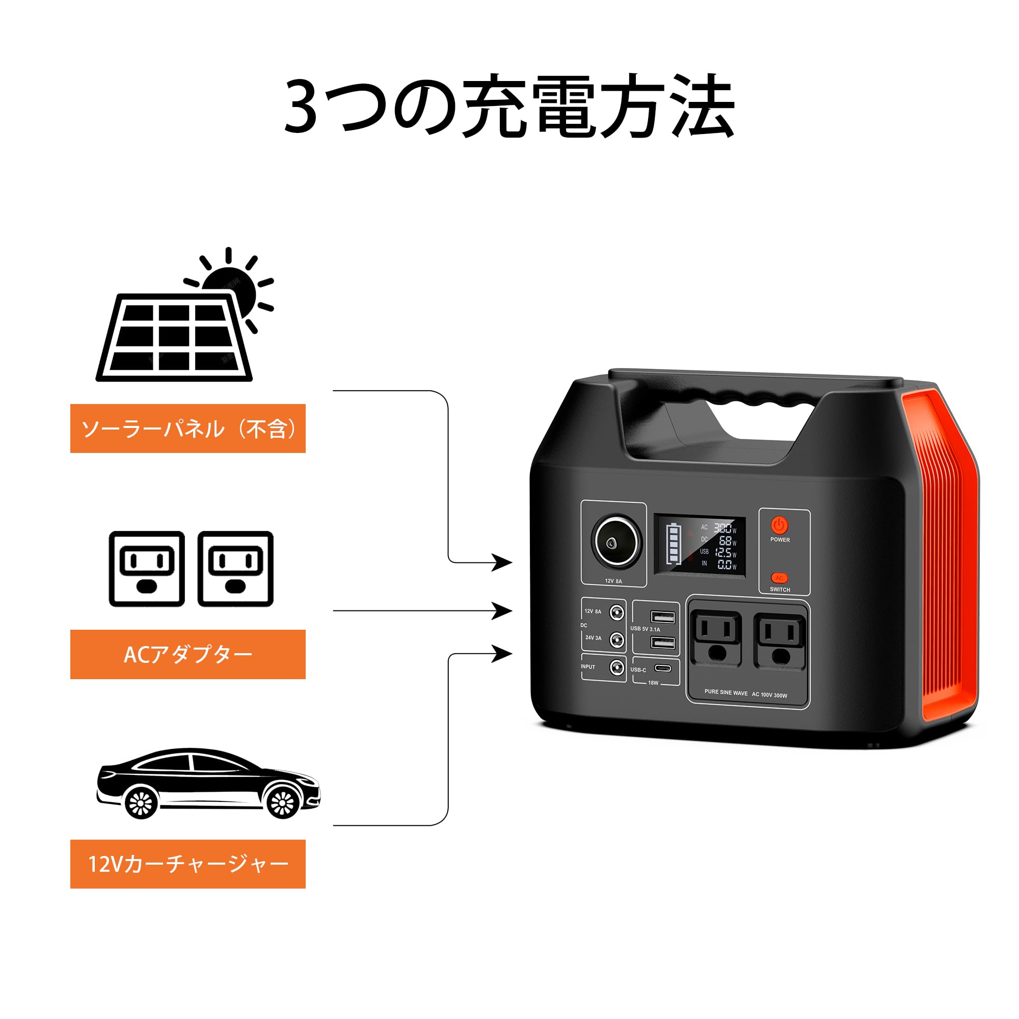 Amazon.co.jp: ポータブル電源 407Wh/110000mAH 大容量