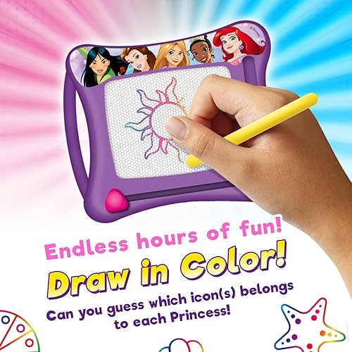 Miniatura 2 de JA-RU Disney Princess Magic Draw - Almohadilla de Dibujo Magnética (1 Paquete). Tablero de Dibujo para Niños para Viajes en Auto Tablero