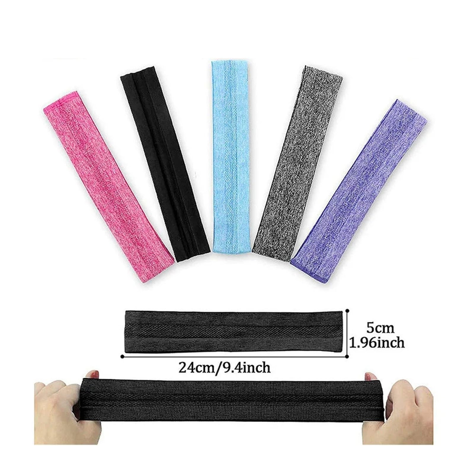 Fascia sportiva estiva alla moda for uomo, in silicone antiscivolo, che assorbe il sudore