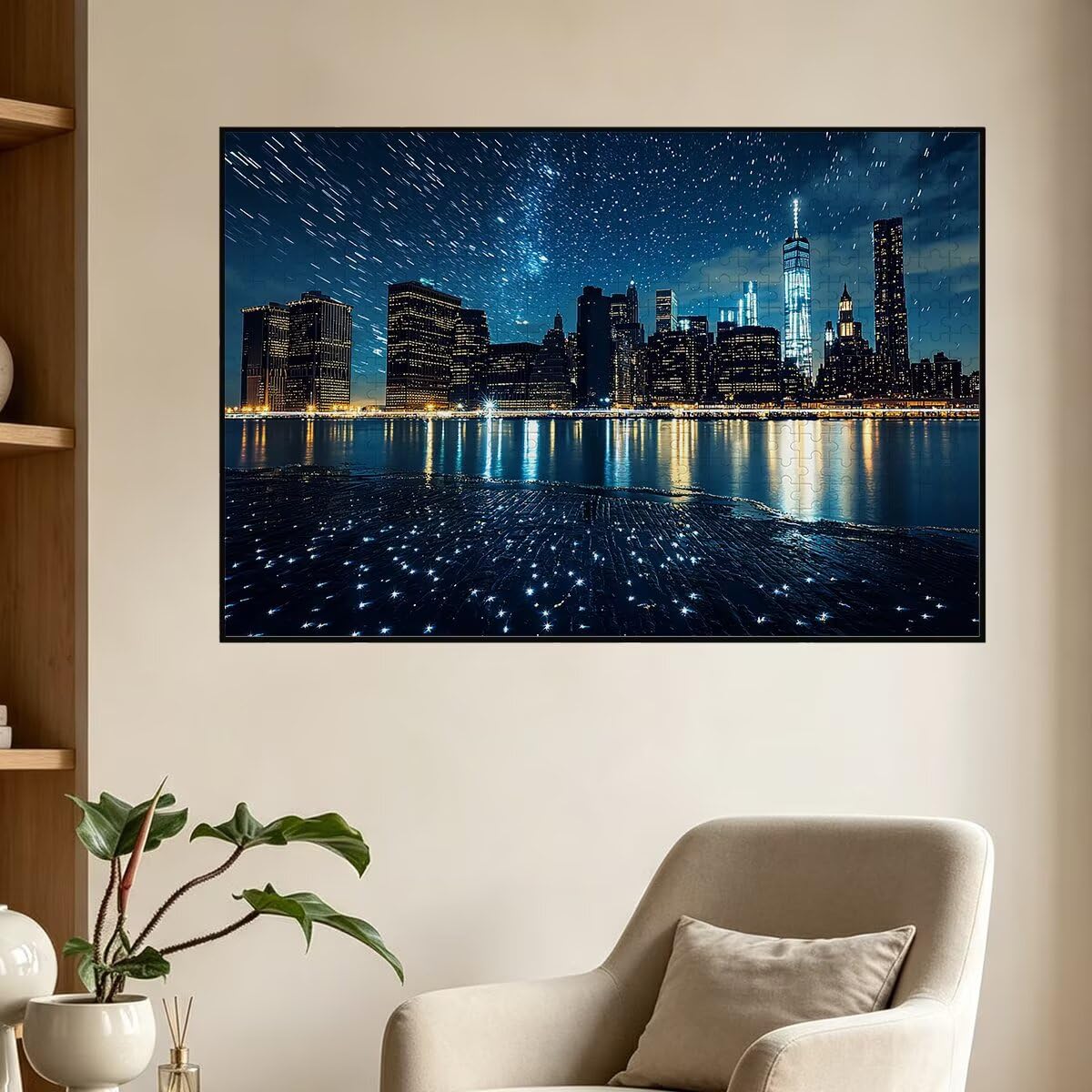 Puzzle 1000 Pezzi Paesaggi, Puzzle New York, in Legno, 75x50cm -1406 | Puzzles con Confezione di Alta Qualità, Intrattenimento Creativo, Giochi Rilassamento e Intelligence, Regalo Donna Decor Casa