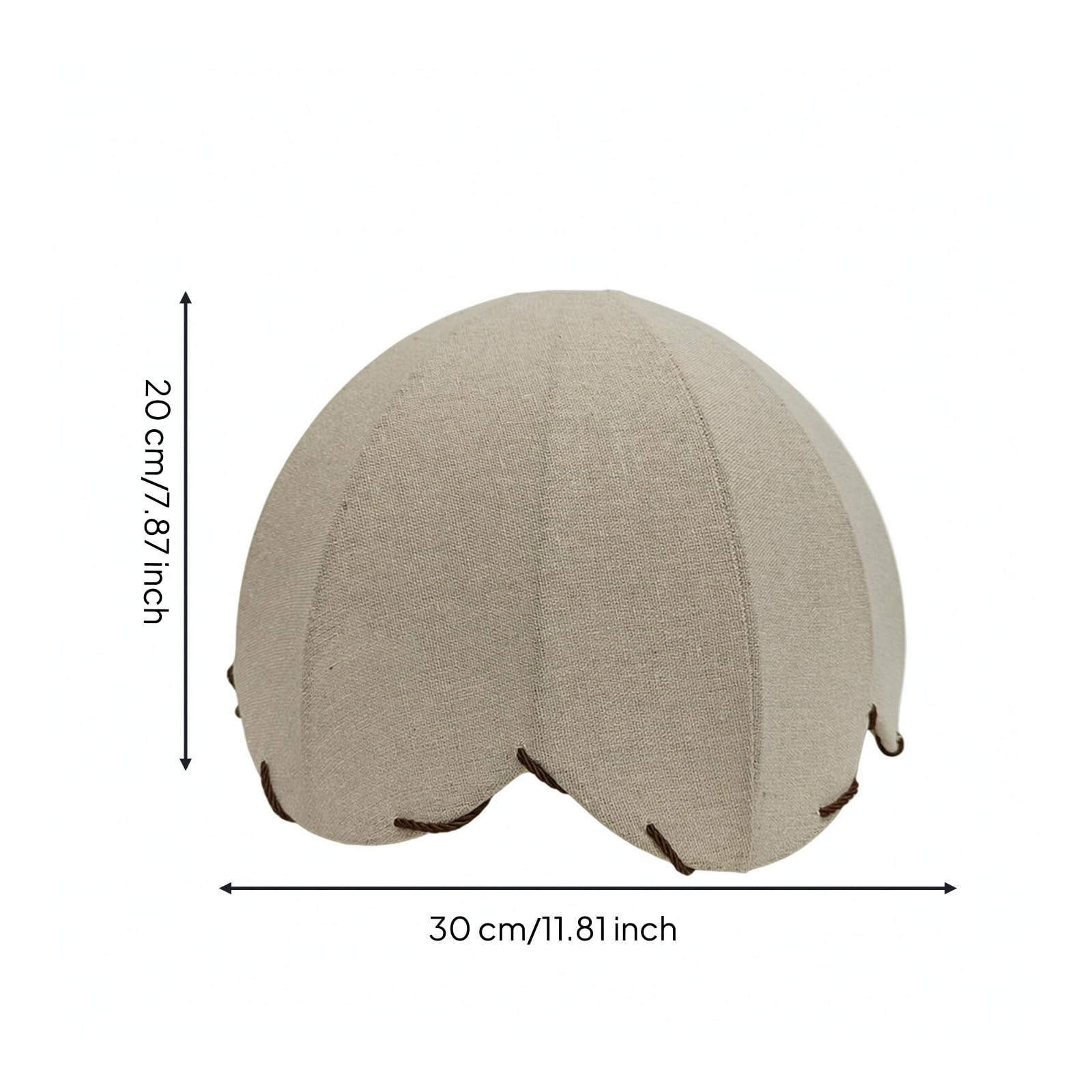 Pantalla con Casquillo E27 Textil Redonda, Pantalla Lámpara, Cálida, Iluminación, para Dormitorio, Pantalla Lino