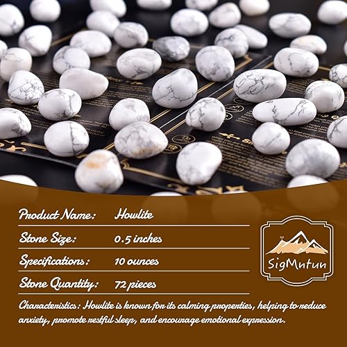 Vista 208 de Juego de piedras pulidas para chakras de 0.6 pulgadas, 7 piezas de piedras pulidas naturales y cristales a granel para curación, reiki, meditación