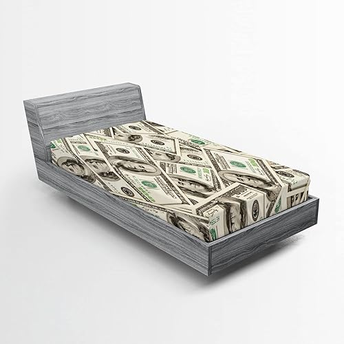 Miniatura 102 de Ambesonne Sábana bajera étnica, primer plano de degradado vertical, efecto de teñido anudado hippie Alter Life, impresión artística retro, ropa de