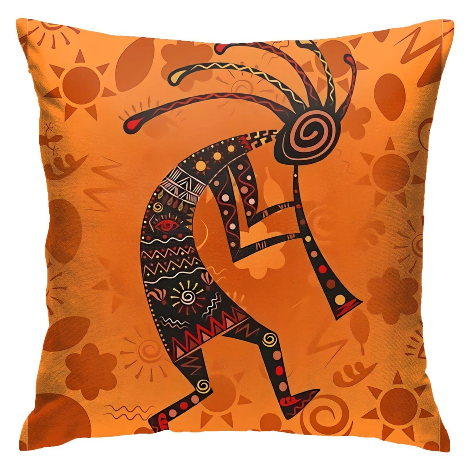 HUYGD Pillow Cover Ethnic African Deity Of Fertility 45X45Cm Pillow Case Funky Pillowcase Fashion Cushion Cover For Office Bedroom Home Decorative