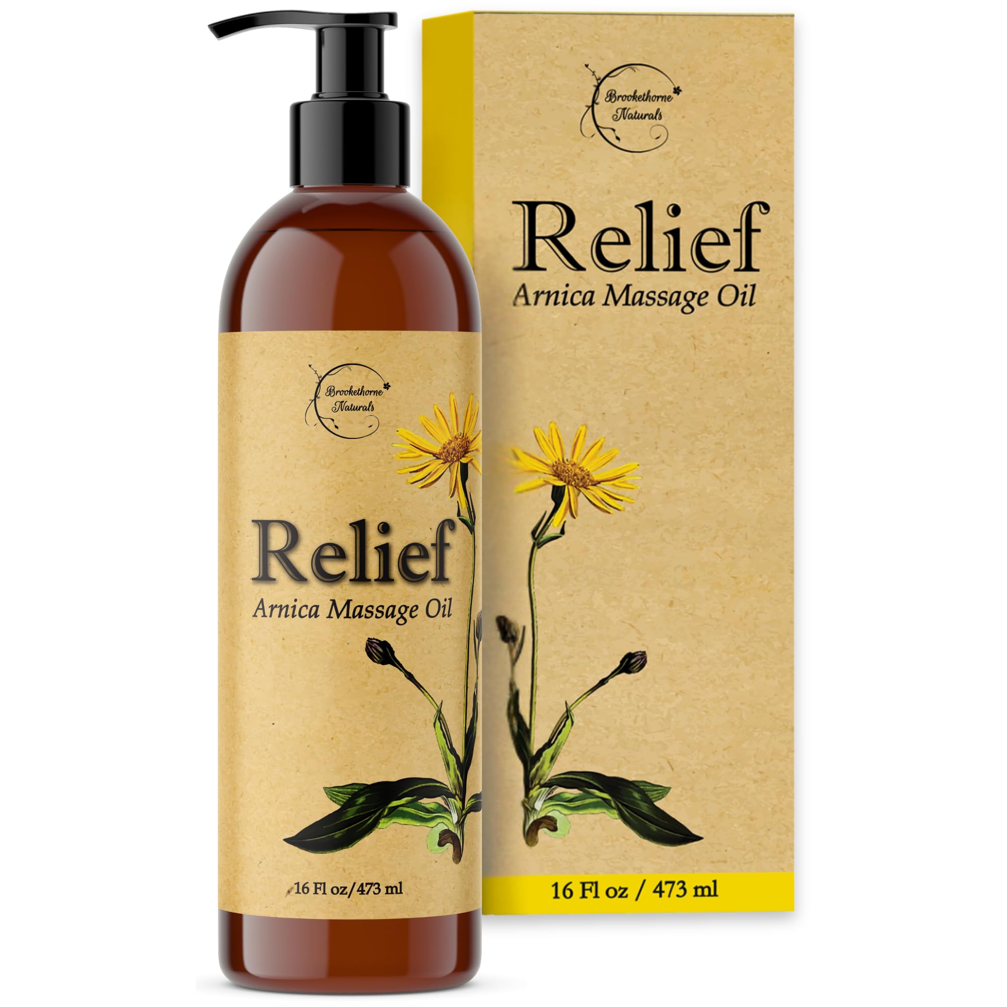 Relief Arnica Massage Oil for Massage Therapy