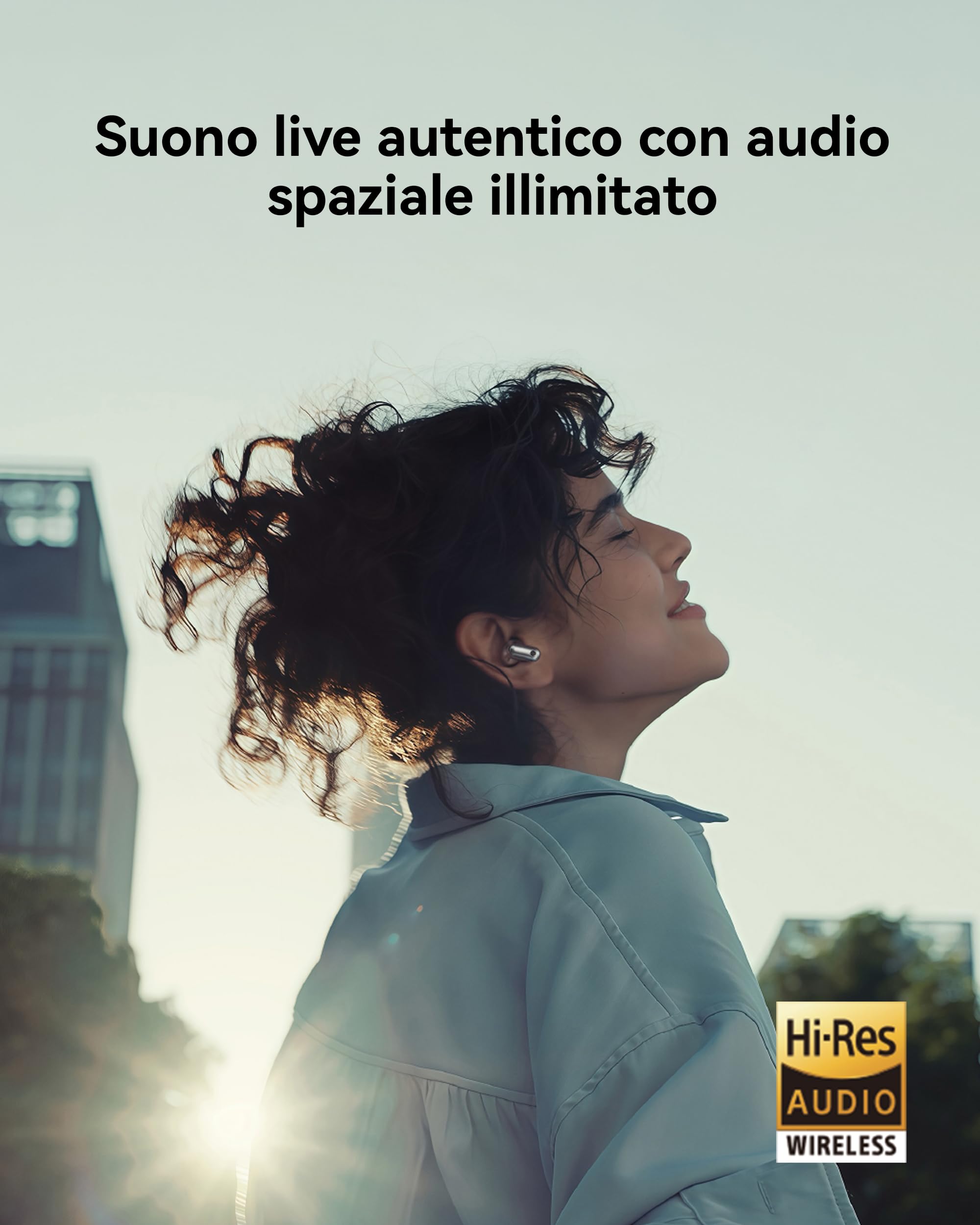 HUAWEI FreeBuds Neo, Auricolari wireless, Cuffie ANC, iOS&Android, Argento