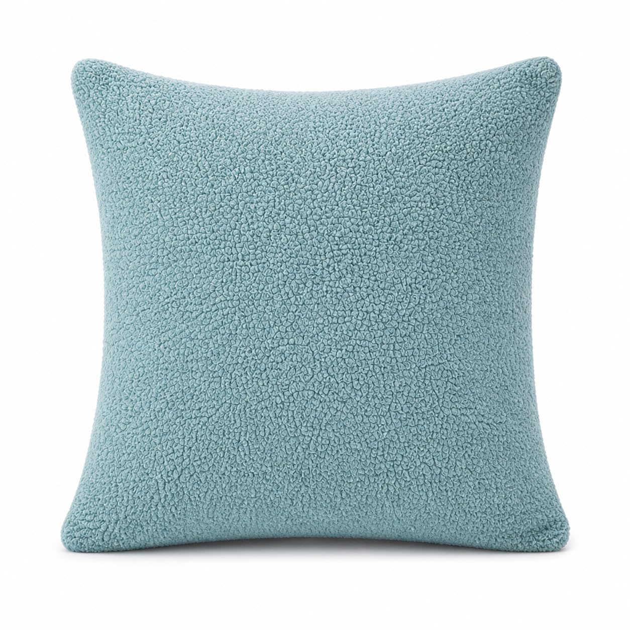Reafort Ultra Soft Sherpa Zippered Pillowcase - Blue - Euro Size 26" x 26" (65x65cm)