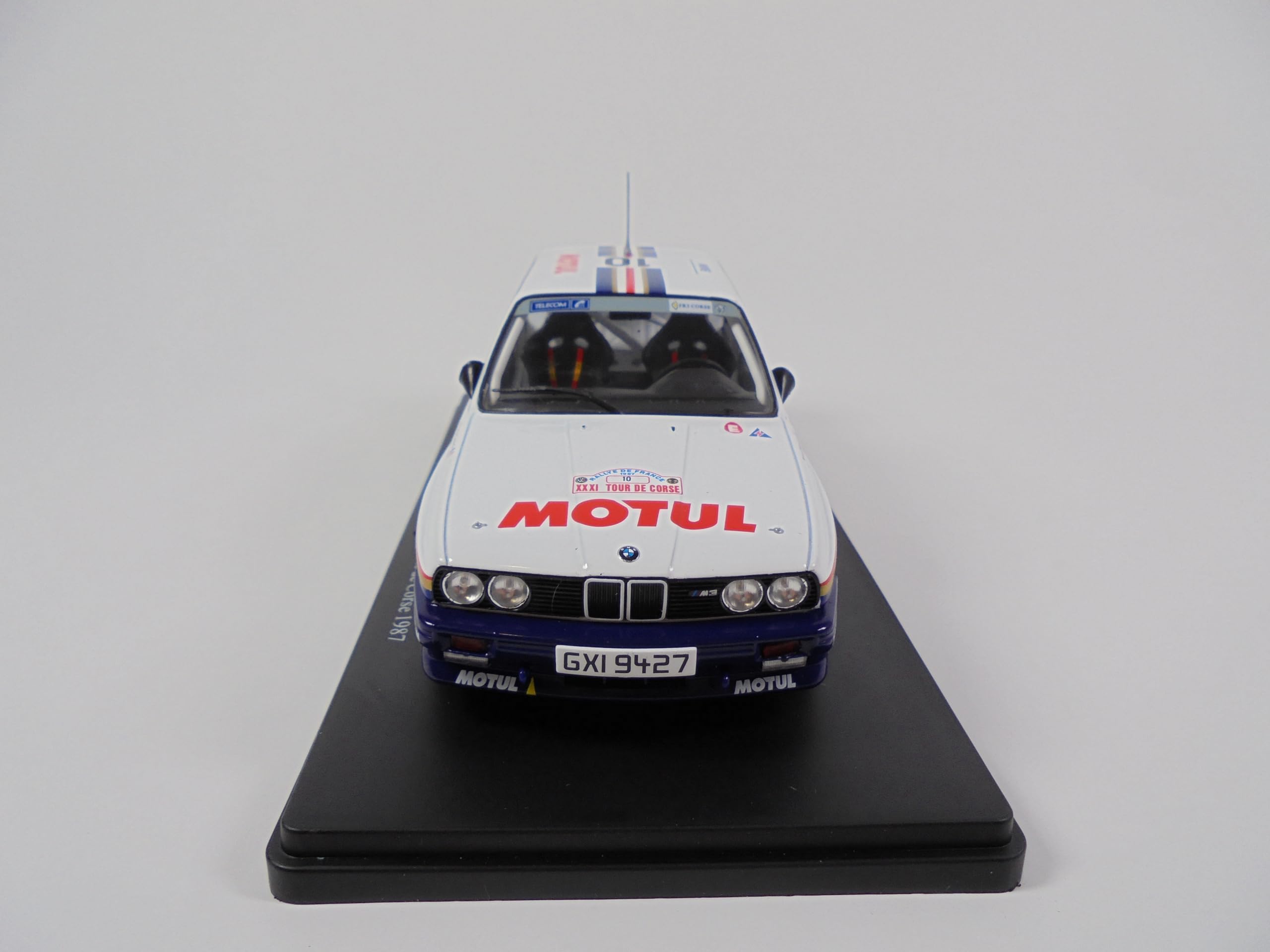 OPO 10 Modello di Auto in Scala 1/24 Compatibile con BMW M3 E30 Beguin/Lenne Winner Rallye Tour de Corse 1987 - RVQ53