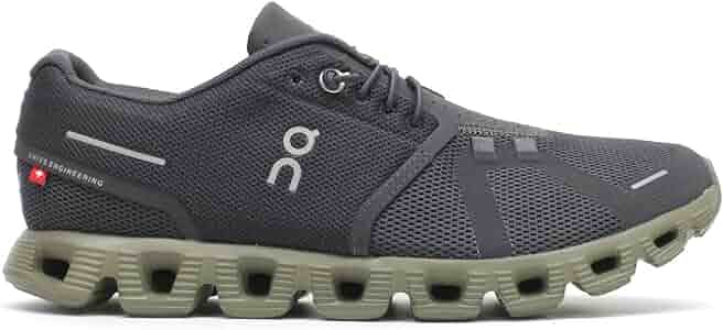 Amazon.com | On Men's Cloud 5 Sneakers, Eclipse/Grove, Grey