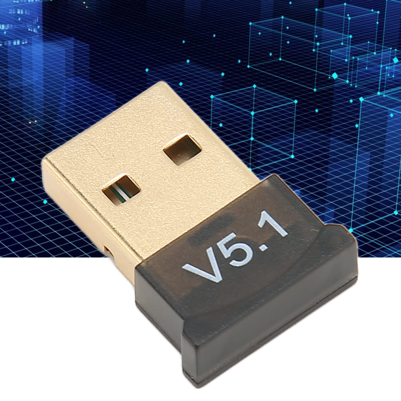 Adapter USB BT do Komputera, Odbiornik Kluczy BT 5.1, Adapter USB BT Przenośny Adapter Bezprzewodowy o Szerokim Zasięgu V5.1 dla Firm Domowych