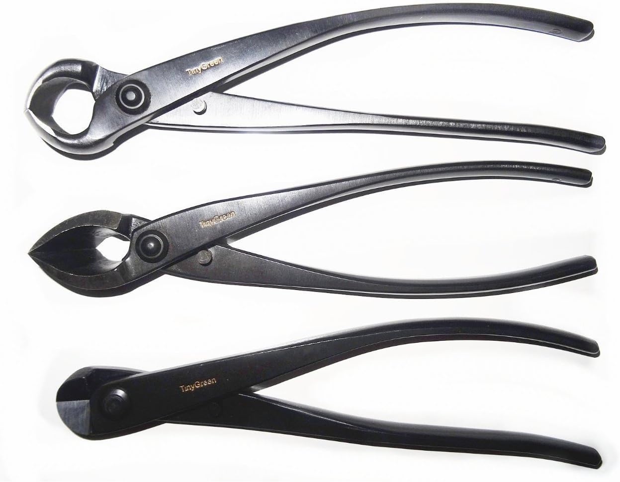 3 piece Japan Bonsai Tool Set: Professional Grade Japanese Concave Cutters Spherical Knob Cutters and Wire Cutter